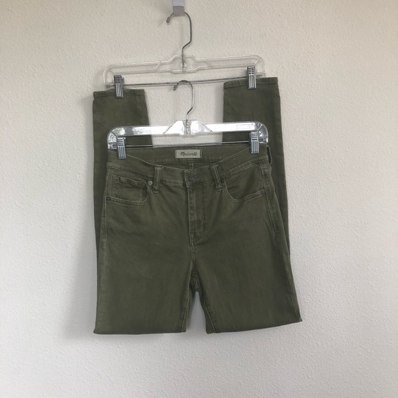 Madewell Denim - Madewell green 9" high riser skinny skinny jeans